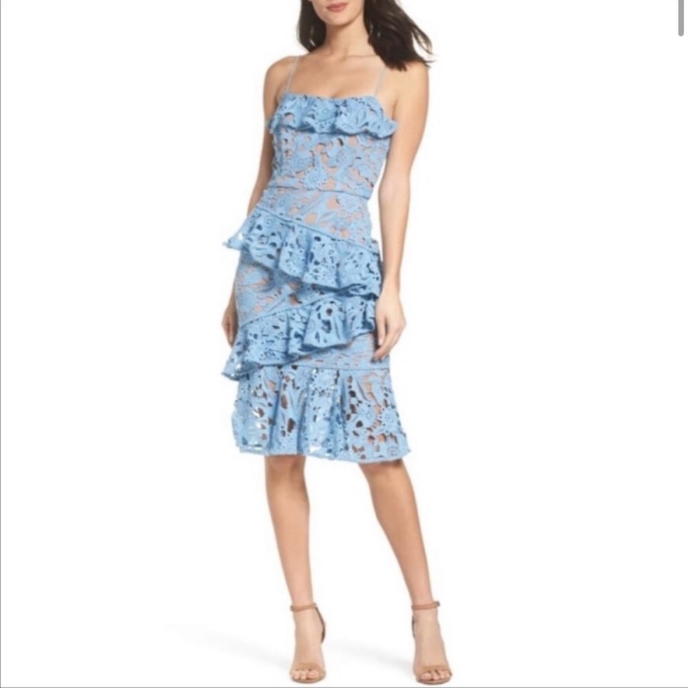 Cooper St, Lace Parfait Ruffle Dress, size 2